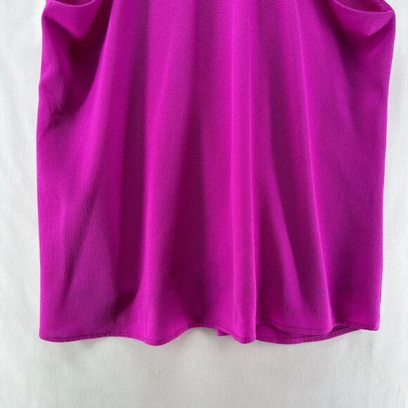 Tyche Tank Top Womens Sz L V-Neck Adjustable Strap Racerback Flowy Cami Fuchsia - Picture 6 of 10